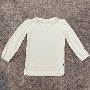 Bums & Roses Bamboo Cream Long Sleeve Shirt - 3-6 months